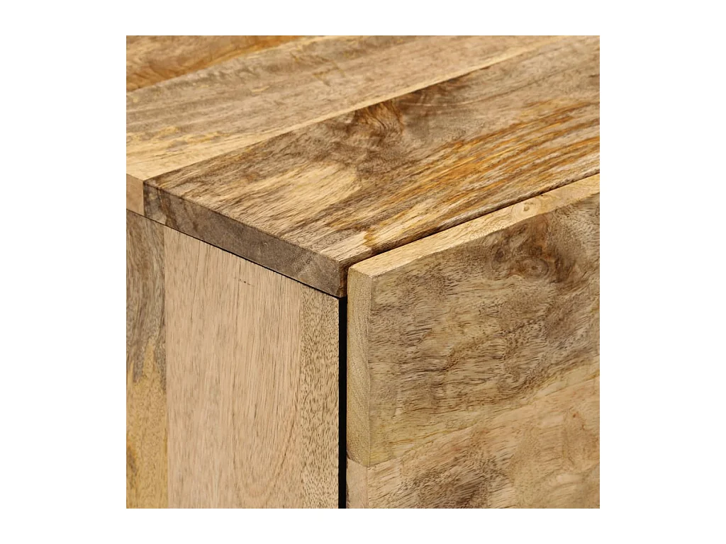 Ithren  Comodino 50x33x60 cm in Legno Massello di Mango