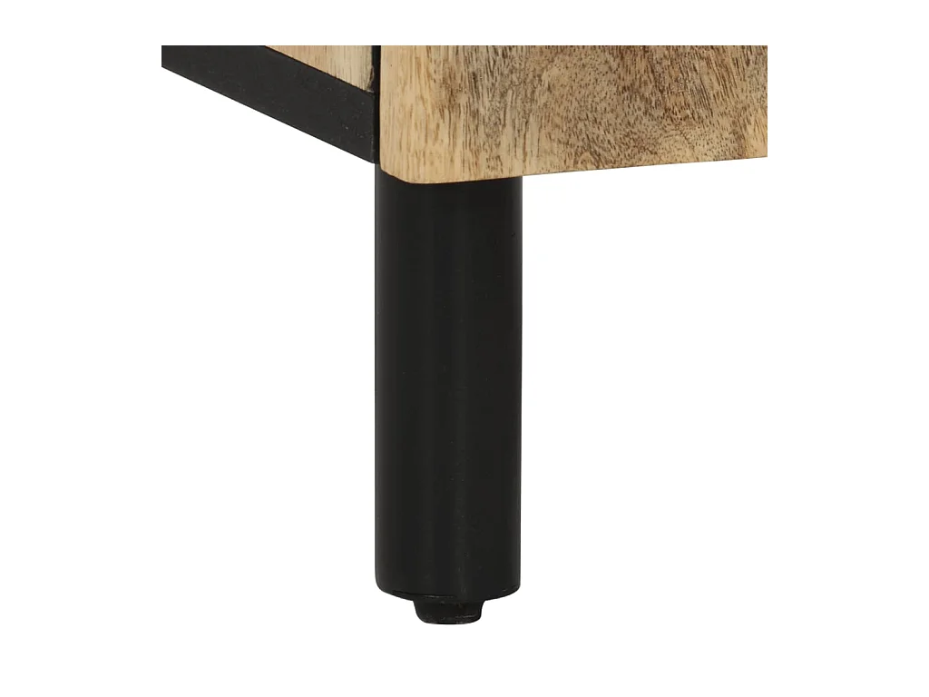 Ithren  Comodino 50x33x60 cm in Legno Massello di Mango