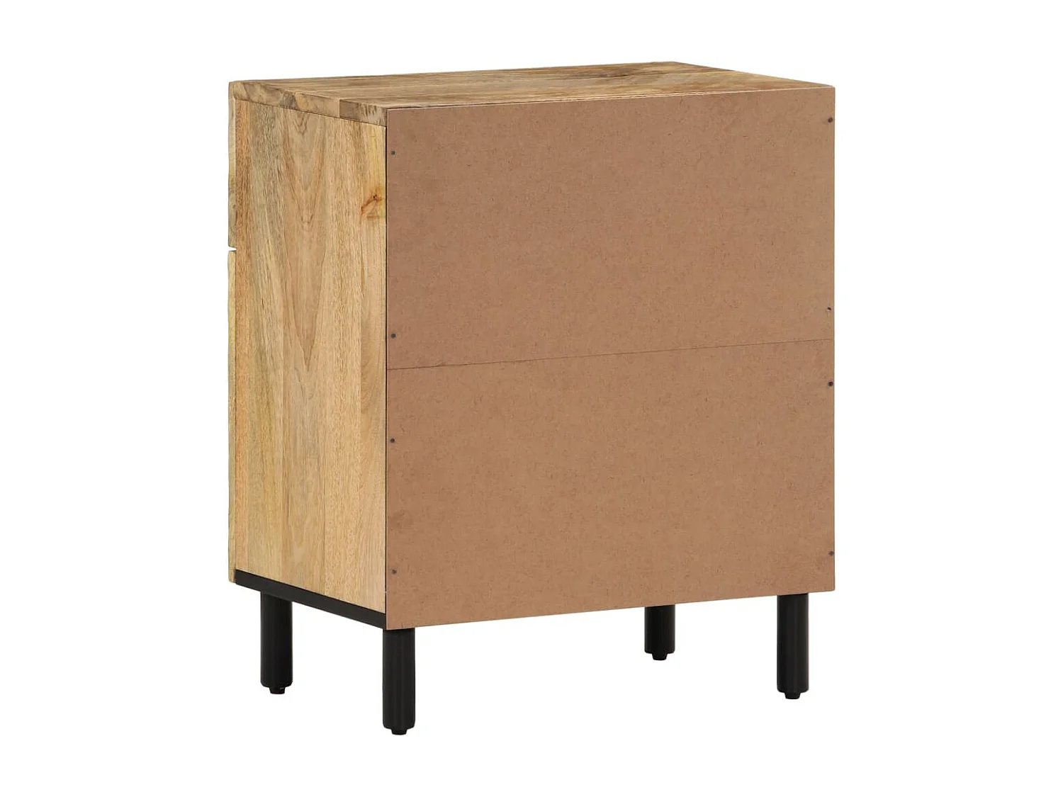 Ithren  Comodino 50x33x60 cm in Legno Massello di Mango