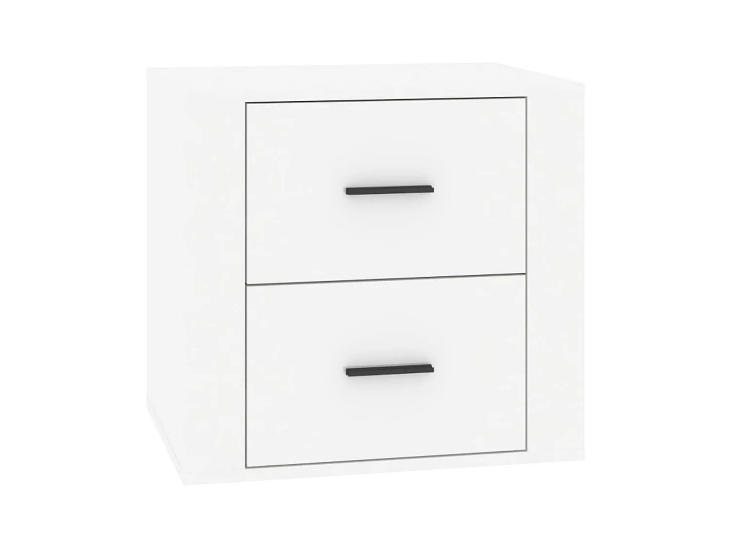 Melinda  Table de chevet Blanc brillant 50x39x47 cm