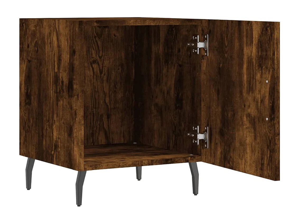 Volda  Table de chevet chêne fumé 40x40x50 cm bois d'ingénierie