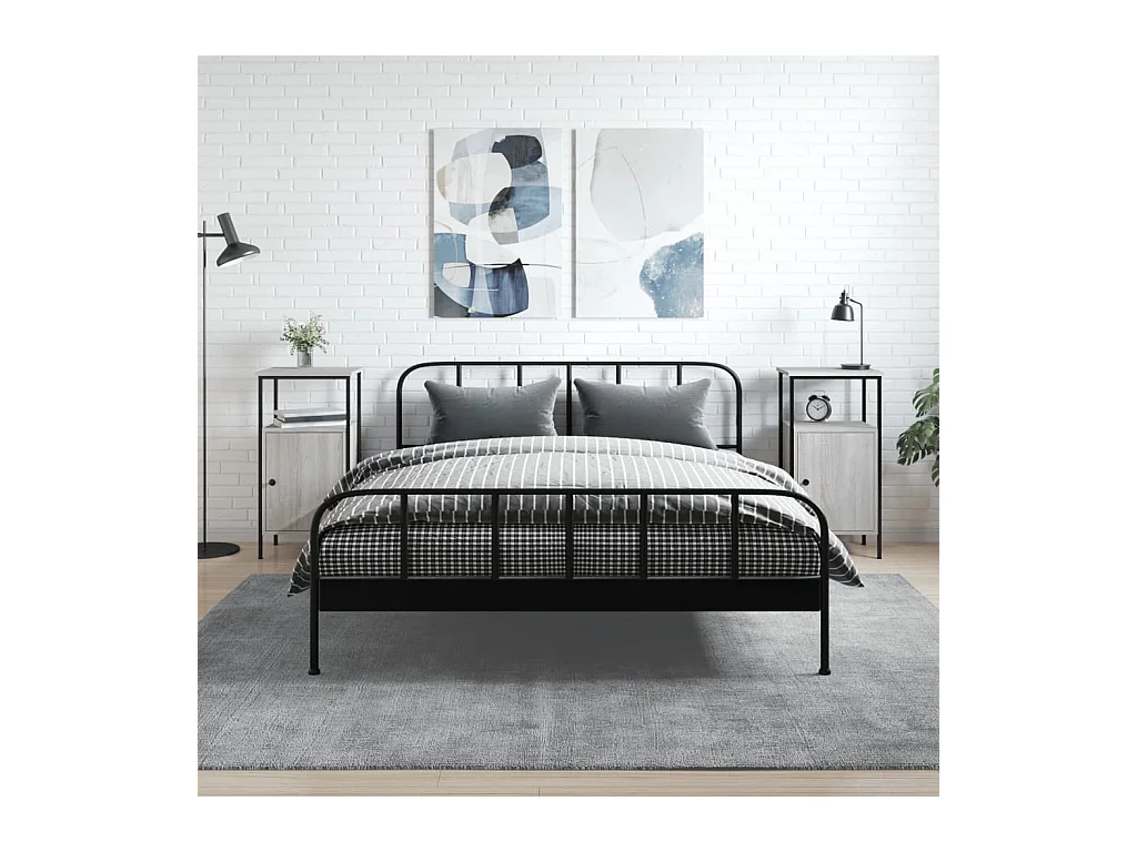 Wellford  Nachttische 2 Stk. Grau Sonoma 41x31x80 cm Holzwerkstoff