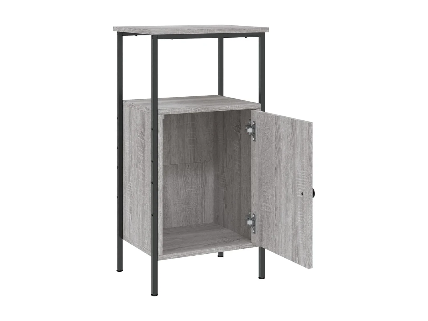 Wellford  Nachttische 2 Stk. Grau Sonoma 41x31x80 cm Holzwerkstoff