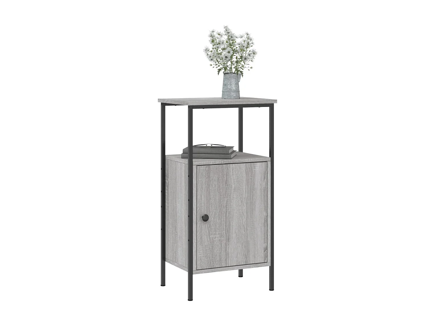 Wellford  Nachttische 2 Stk. Grau Sonoma 41x31x80 cm Holzwerkstoff
