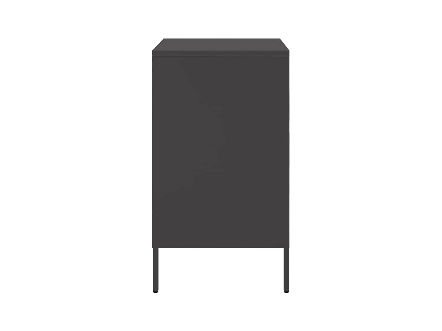 Channelview  Mesitas de noche 2 unidades acero negro 36x39x68 cm