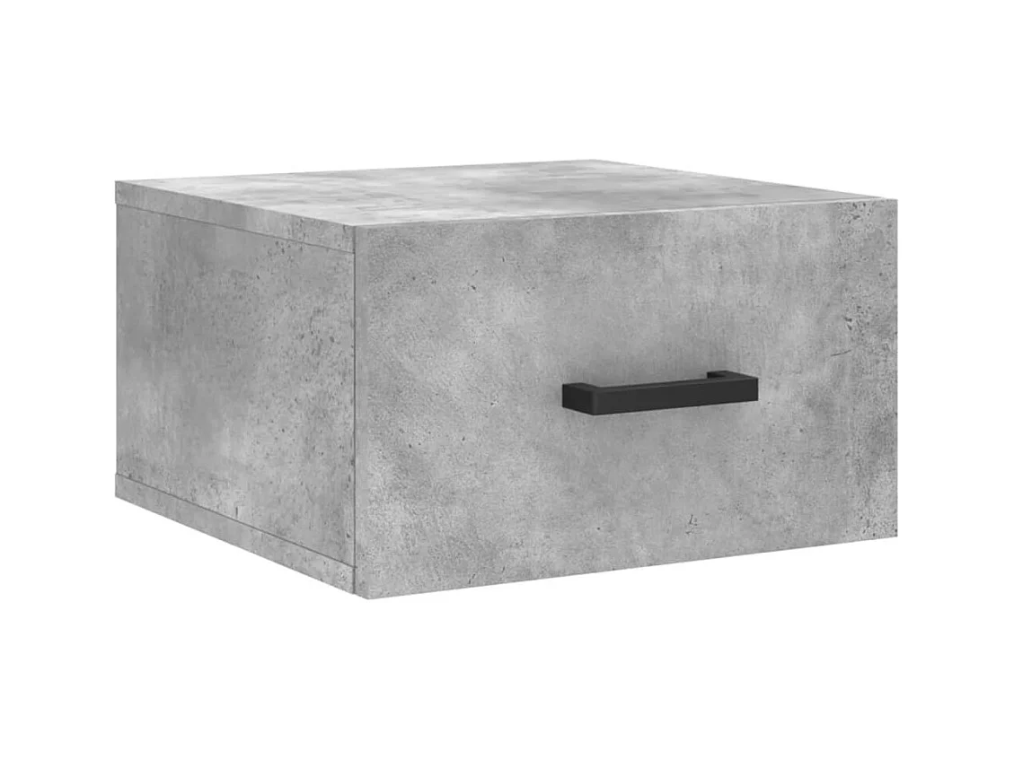Franconville  Table de chevet murale gris béton 35x35x20 cm