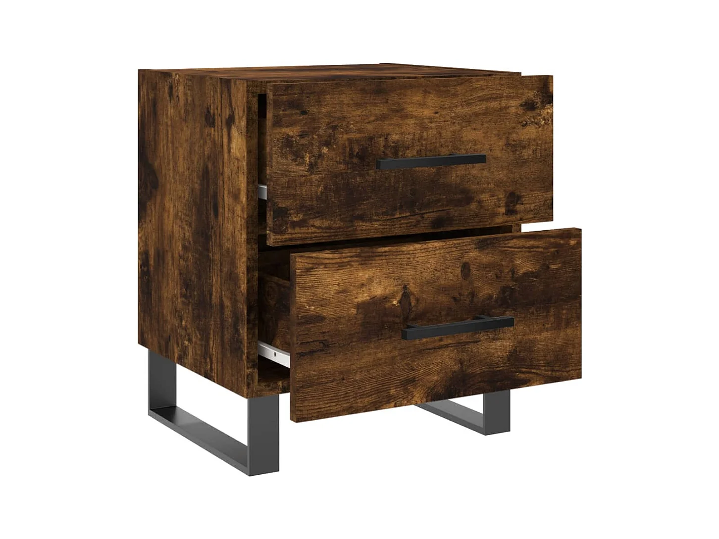 Cennet  Tables de chevet 2pcs chêne fumé 40x35x47,5cm bois d’ingénierie