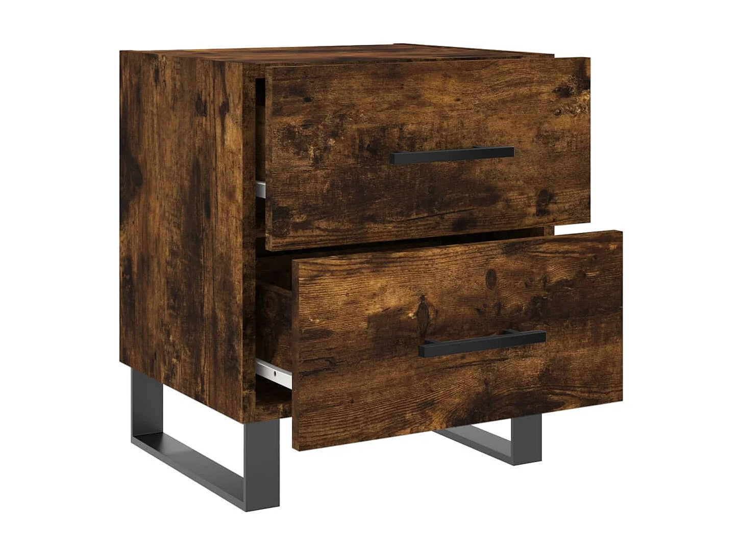 Cennet  Tables de chevet 2pcs chêne fumé 40x35x47,5cm bois d’ingénierie