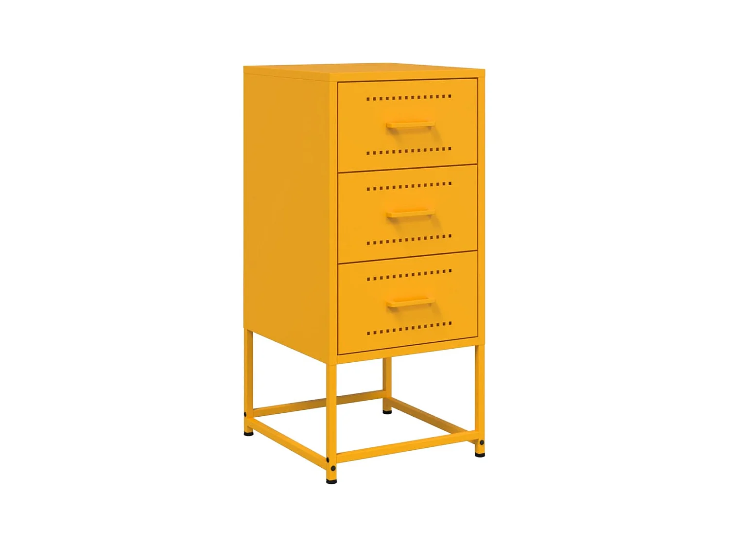 Isle of Hope  Table de chevet jaune moutarde 36x39x78 cm acier