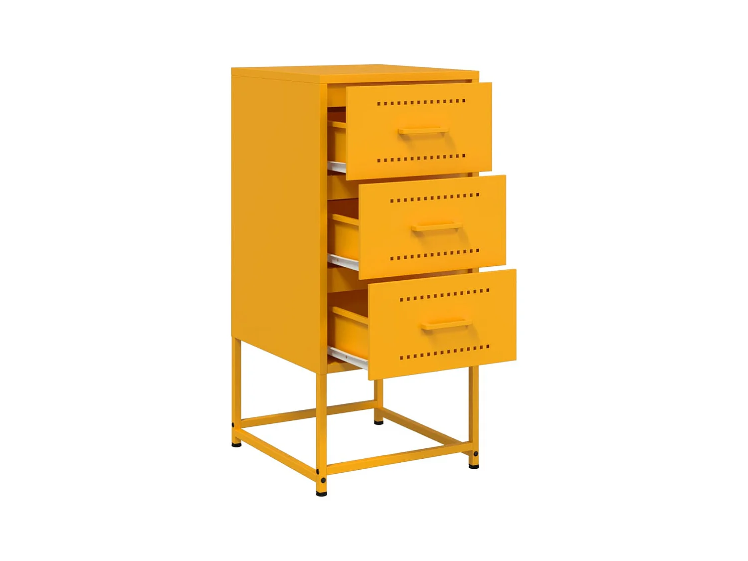 Isle of Hope  Table de chevet jaune moutarde 36x39x78 cm acier