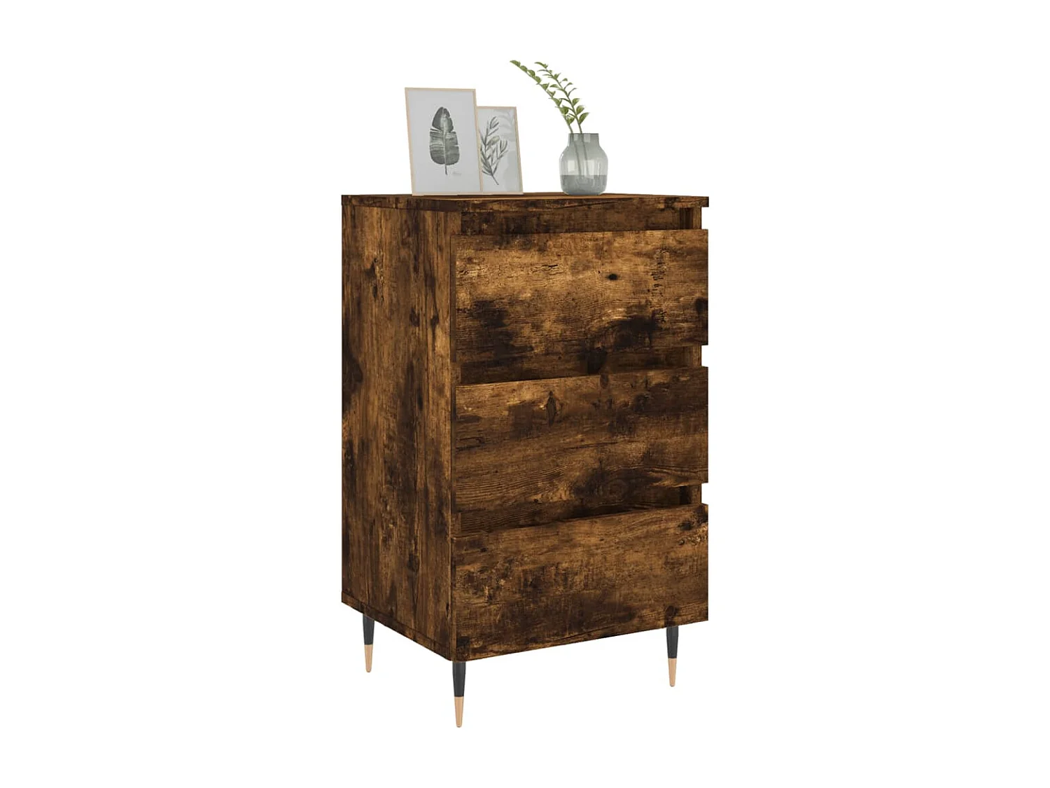 Drom  Tables de chevet 2 pcs chêne fumé 40x35x69 cm bois ingénierie