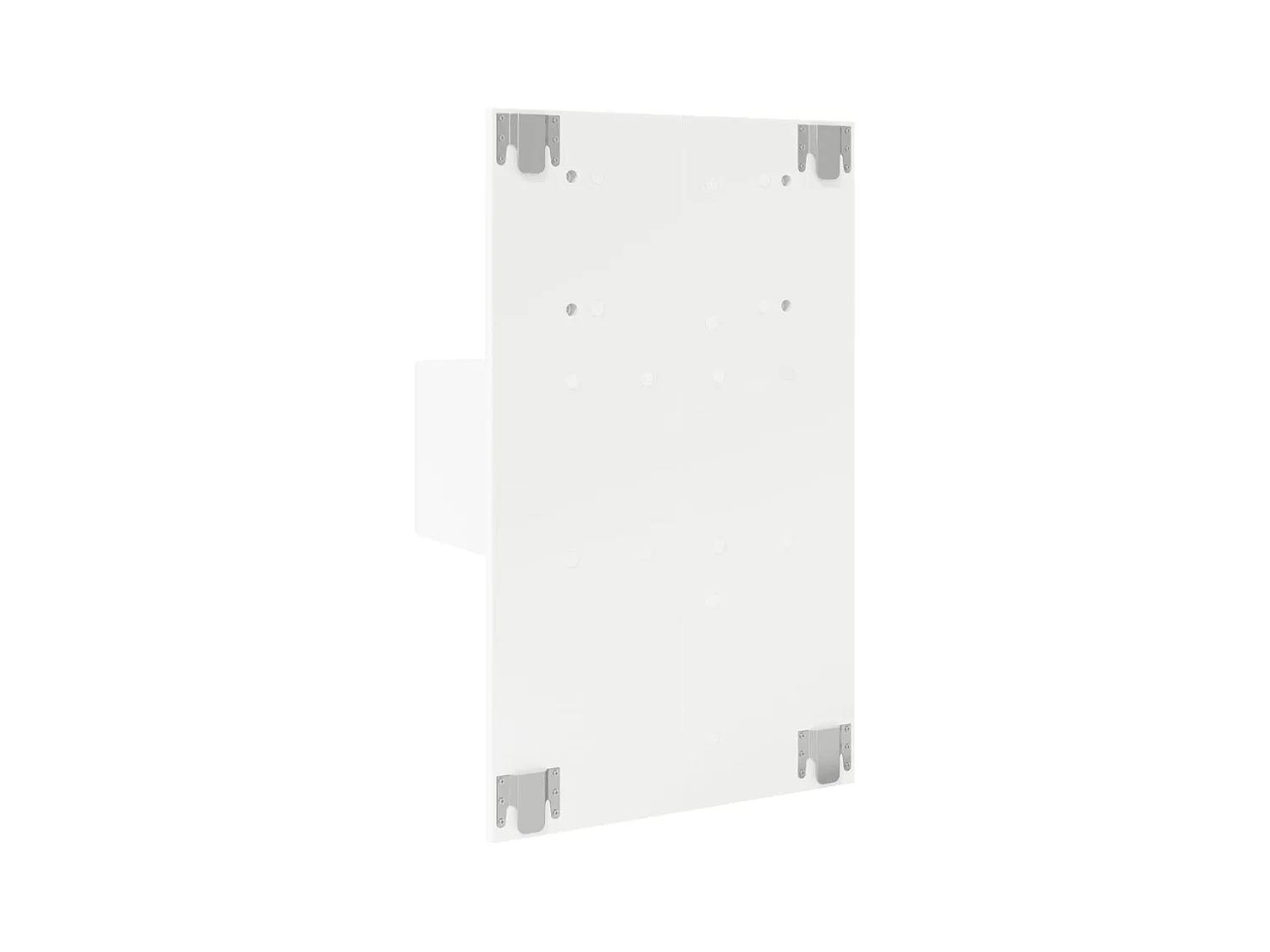 El Campo  Table de chevet murale avec lumières LED blanc