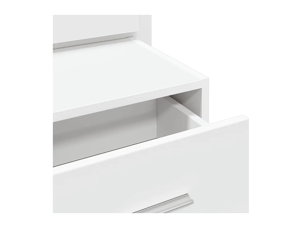 El Campo  Table de chevet murale avec lumières LED blanc