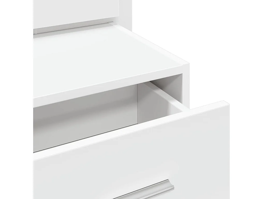 El Campo  Table de chevet murale avec lumières LED blanc