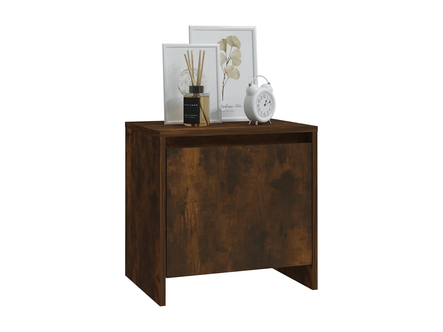 Little Rock  Table de chevet chêne fumé 45x34x44,5 cm bois d'ingénierie