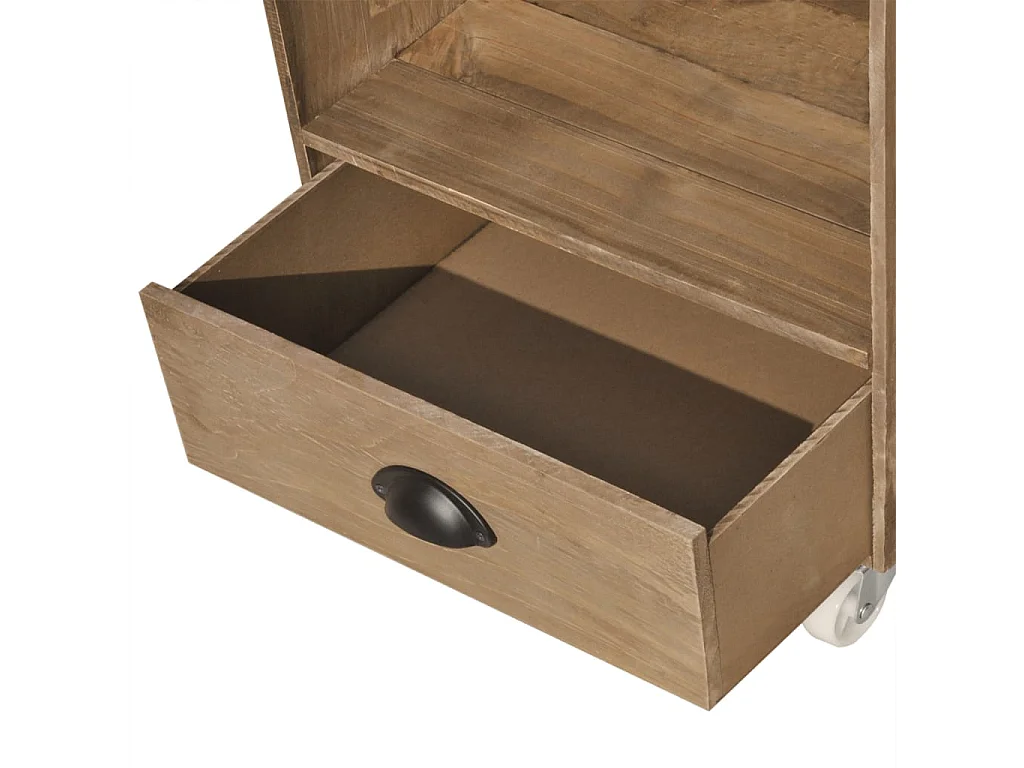 Louis-René-Francis  Table de chevet marron bois massif