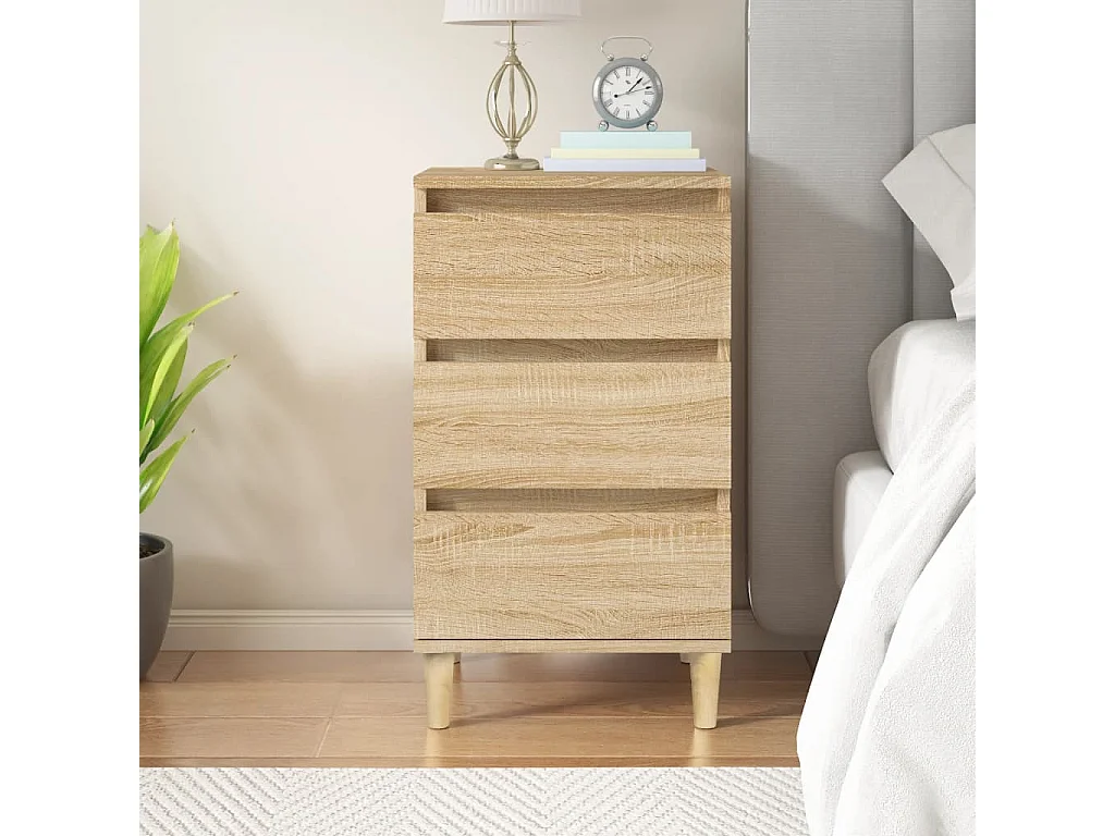 Wyla  Table de chevet chêne sonoma 40x35x70 cm bois d'ingénierie