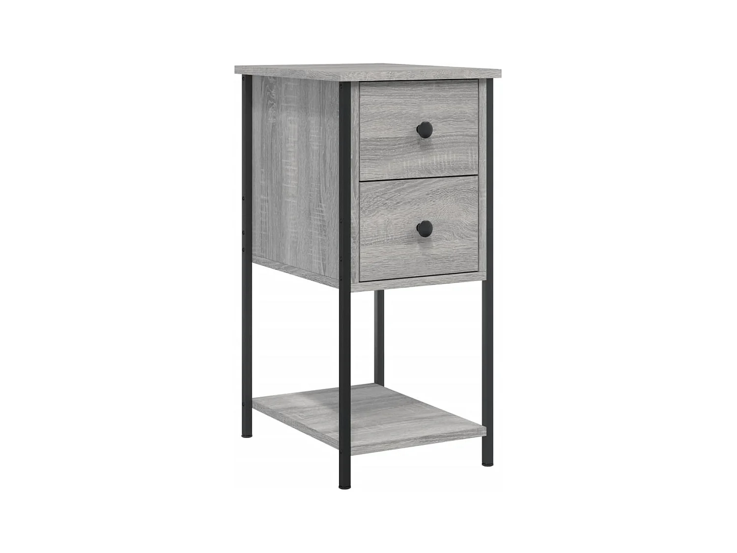 Portici  Tables de chevet 2 pcs sonoma gris 32x42x70cm bois d'ingénierie