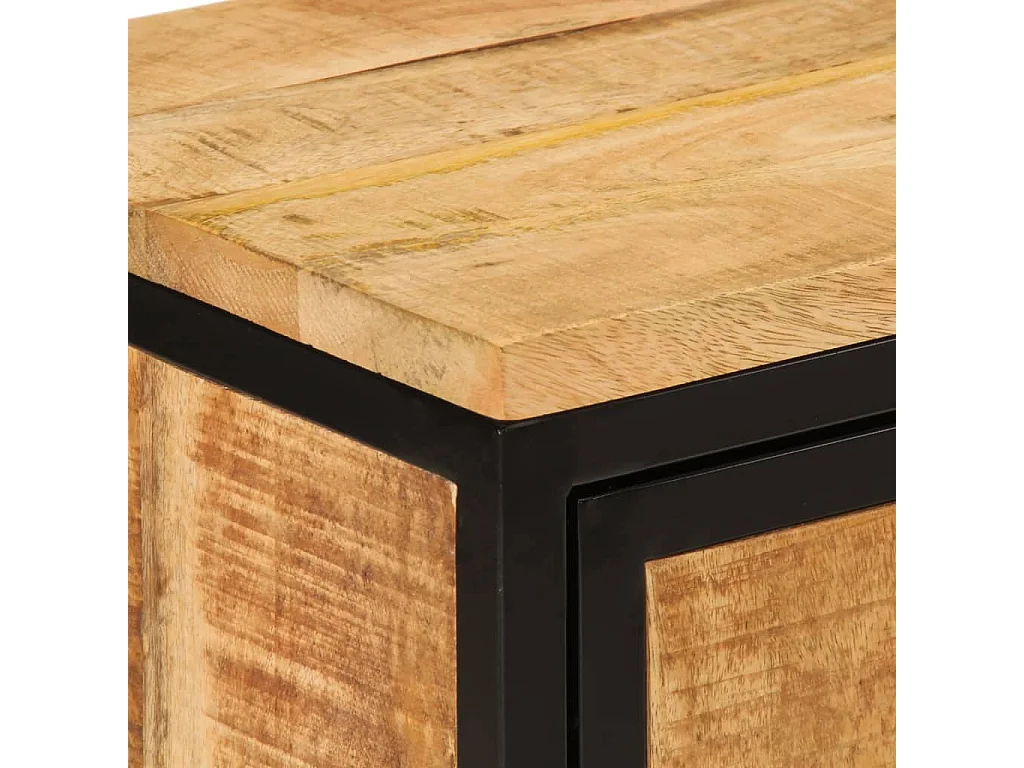 Garden Furniture -  Table de chevet 40x30x52,5 cm bois de manguier massif brut