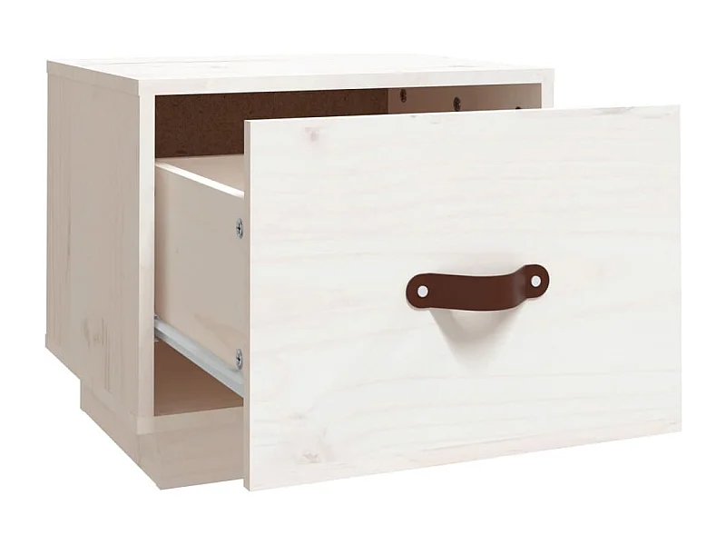 Ballston Lake  Mesita de noche madera maciza de pino blanco 40x34x35 cm