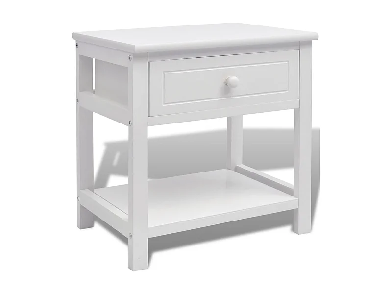 Dylana  Comodino in Legno Bianco