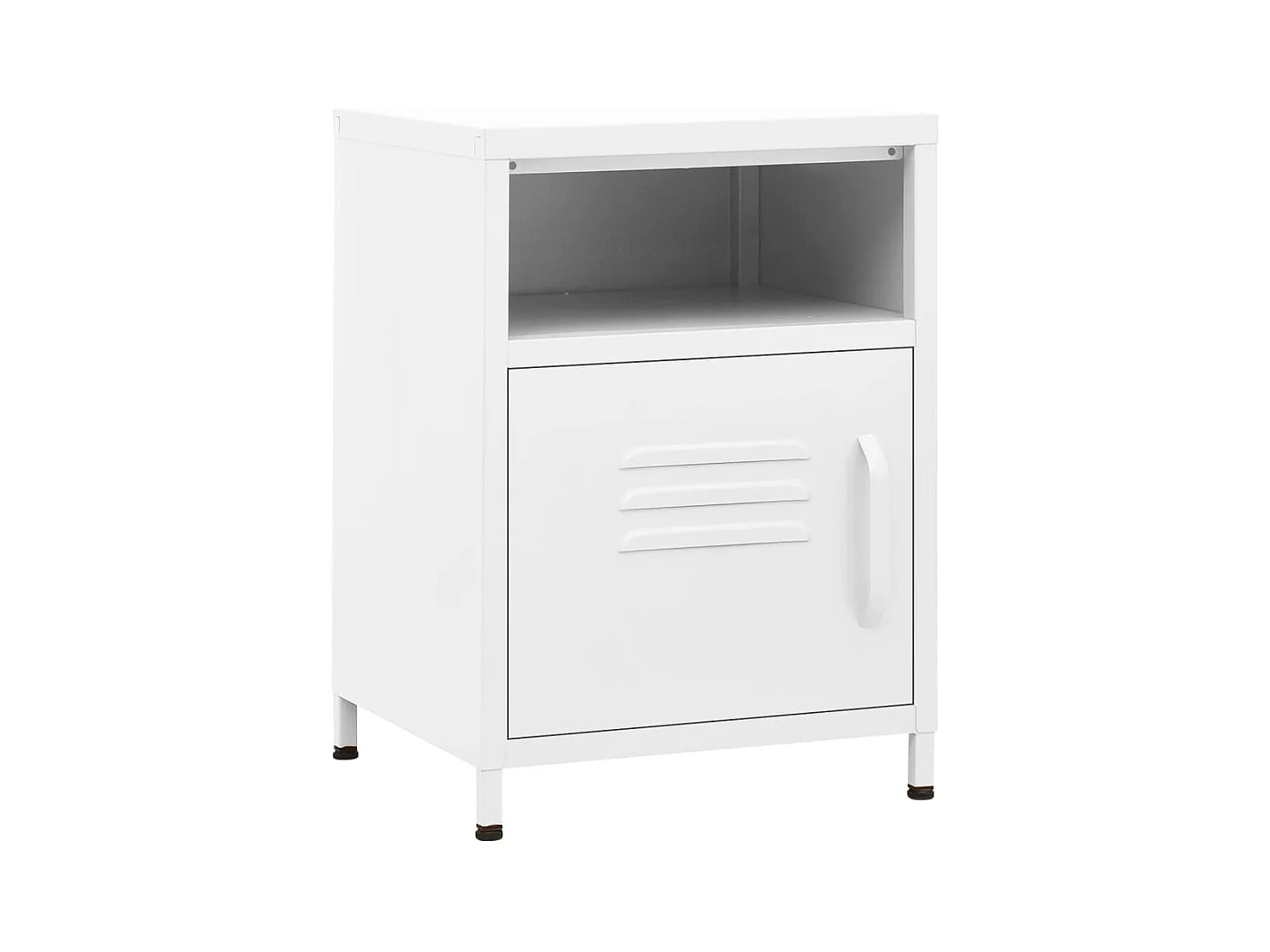 Sylora  Table de chevet Blanc 35x35x51 cm Acier