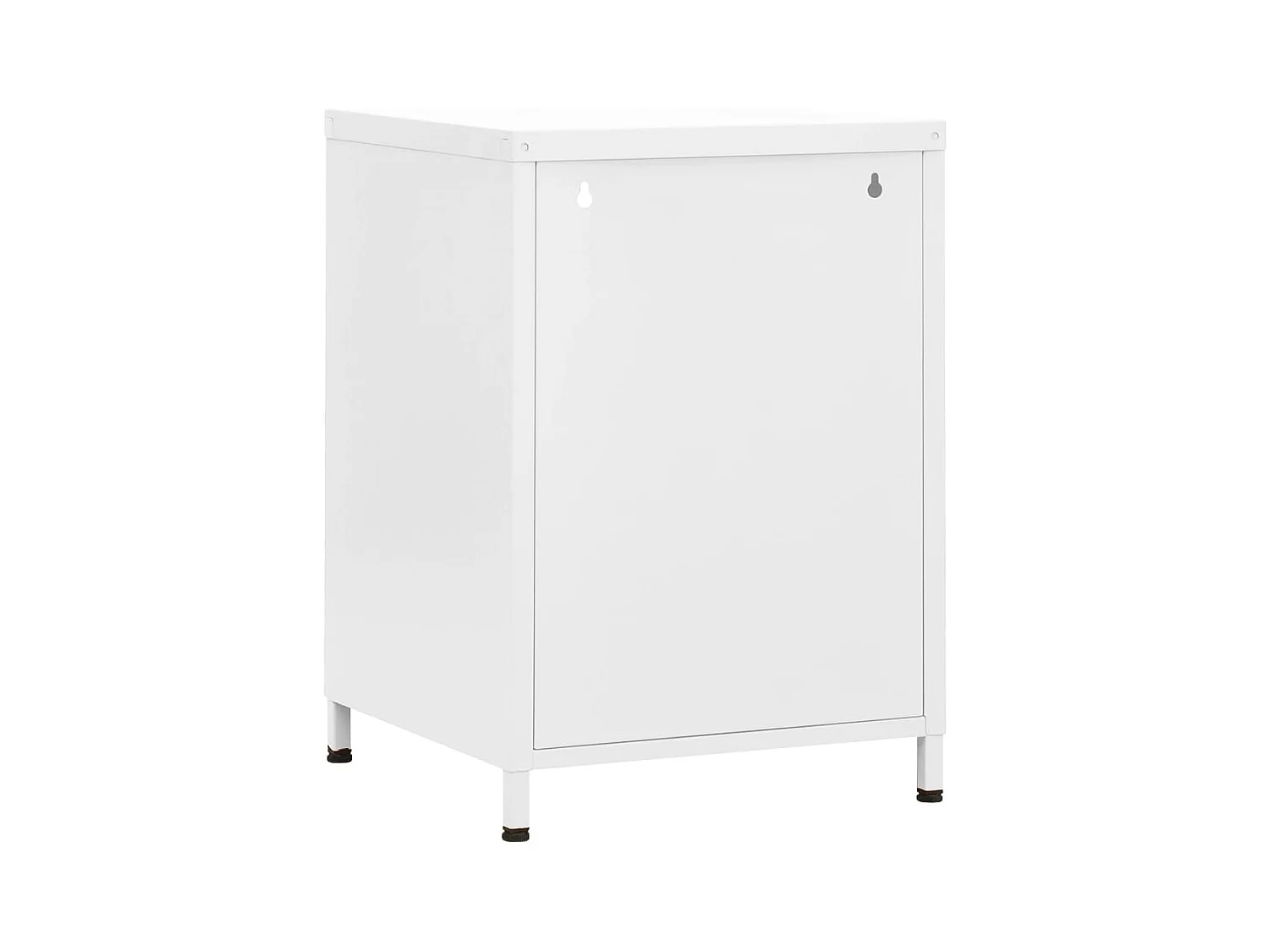 Sylora  Table de chevet Blanc 35x35x51 cm Acier