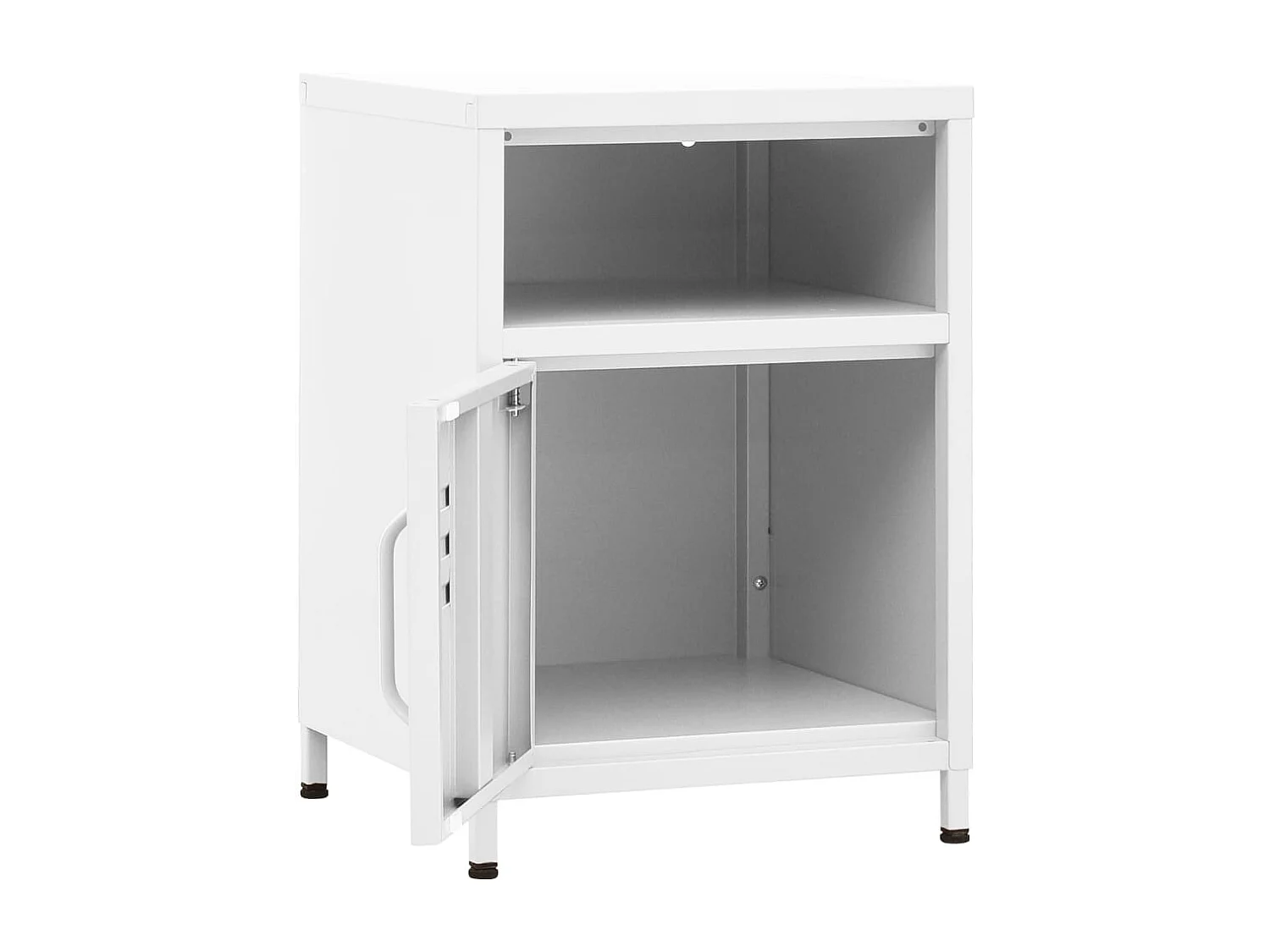 Sylora  Table de chevet Blanc 35x35x51 cm Acier