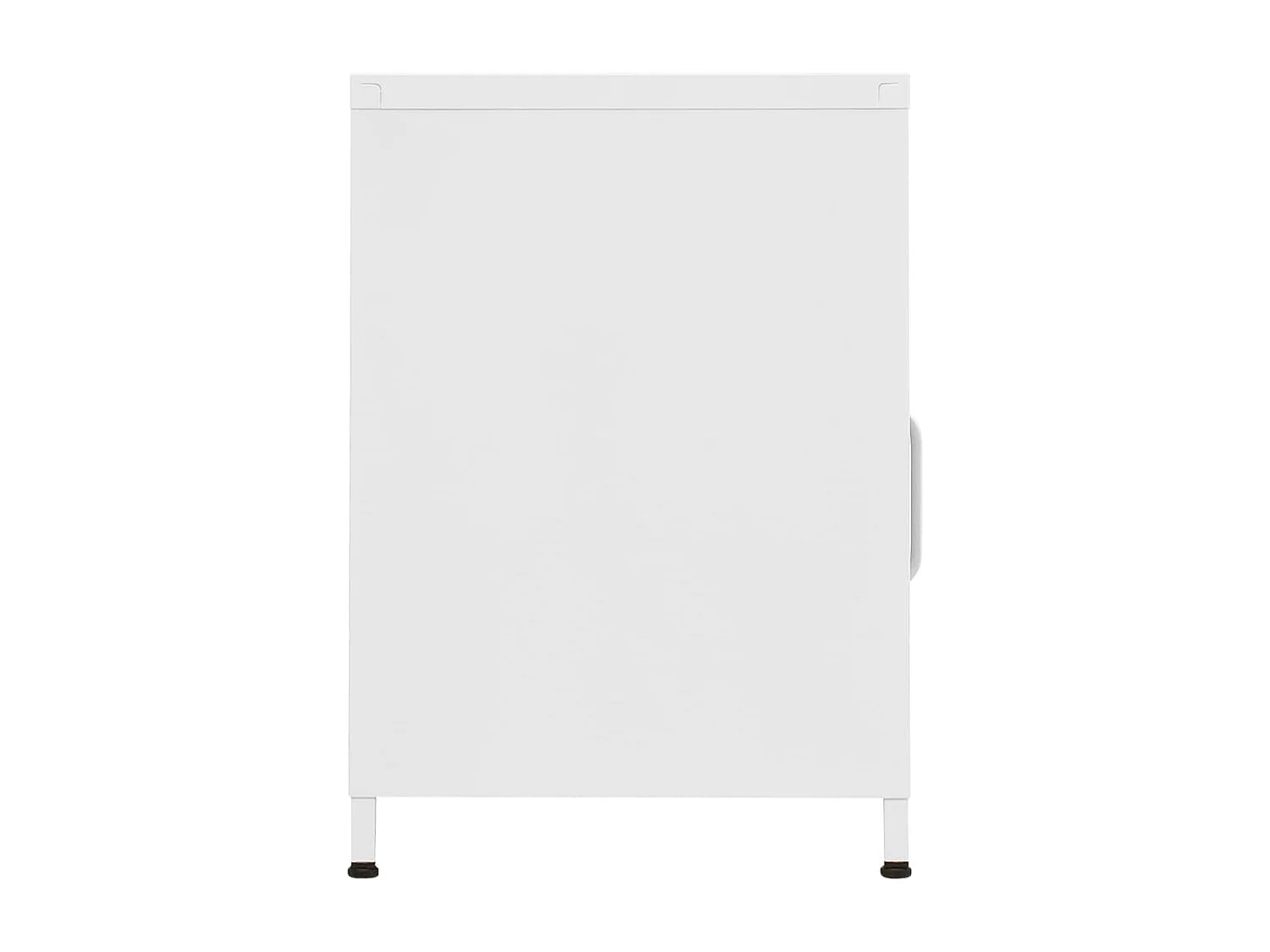 Sylora  Table de chevet Blanc 35x35x51 cm Acier