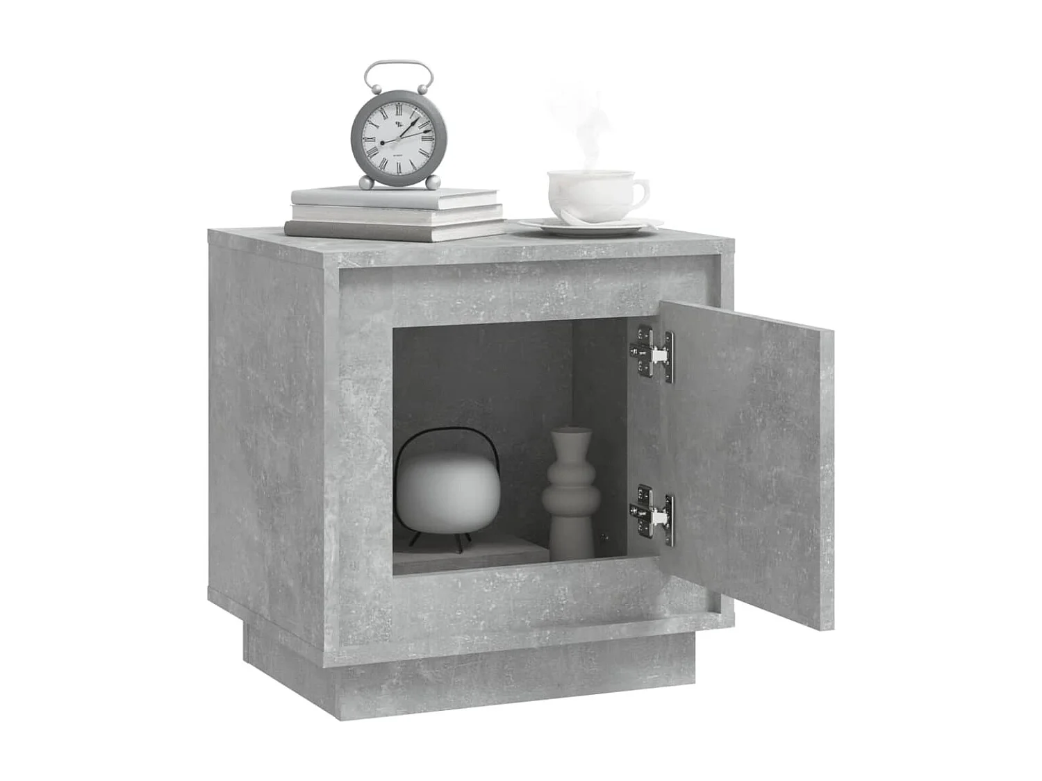 Jordy  Table de chevet gris béton 44x35x45 cm bois d'ingénierie