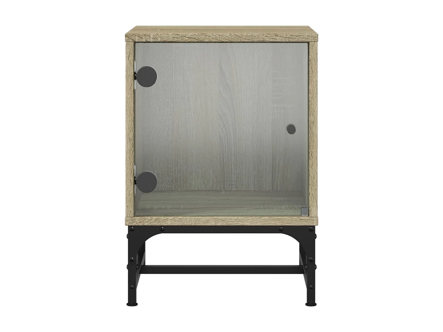 Brussels  Tables de chevet et portes vitrées 2pcs chêne sonoma 35x37x50cm