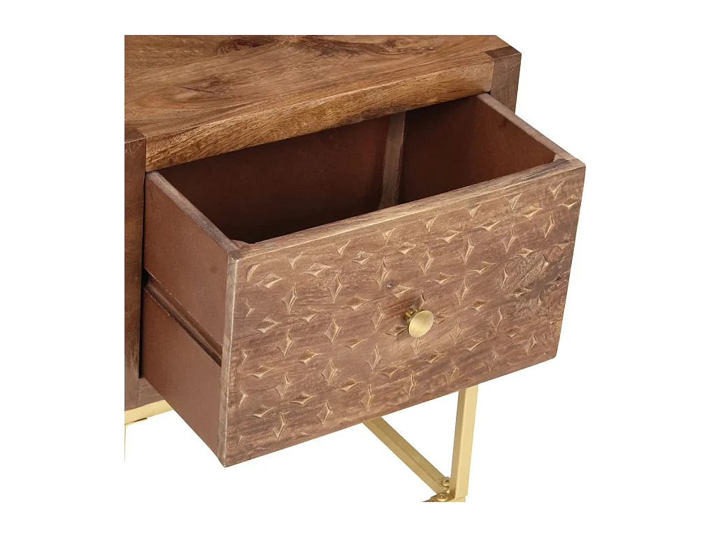 Garden Furniture -  Table de chevet 40 x 30 x 50 cm Bois de manguier massif