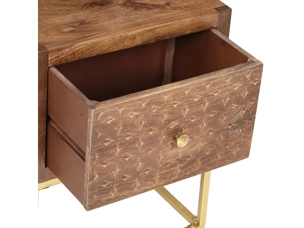 Garden Furniture -  Table de chevet 40 x 30 x 50 cm Bois de manguier massif