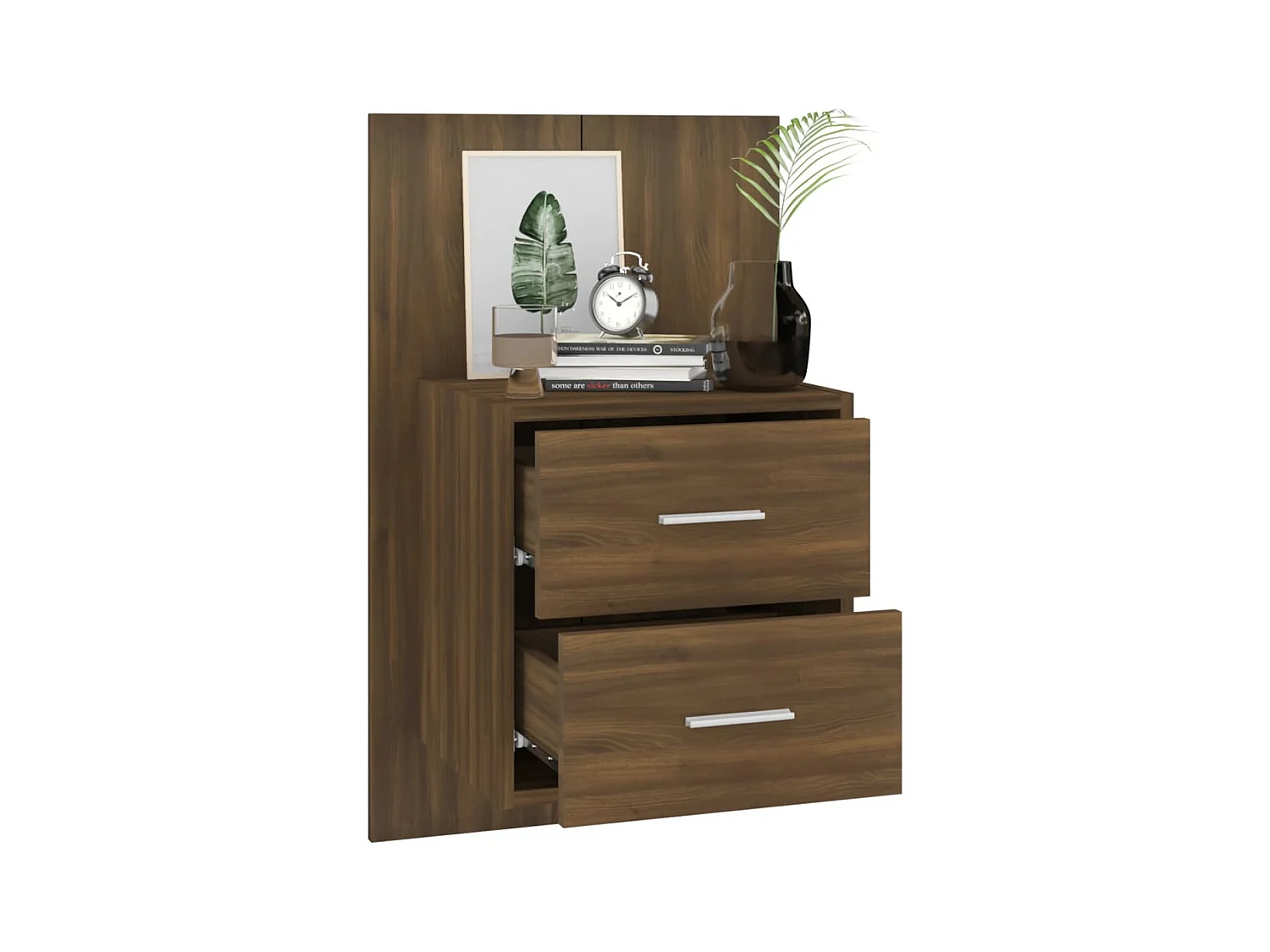 Gouda  Table de chevet murale Chêne marron