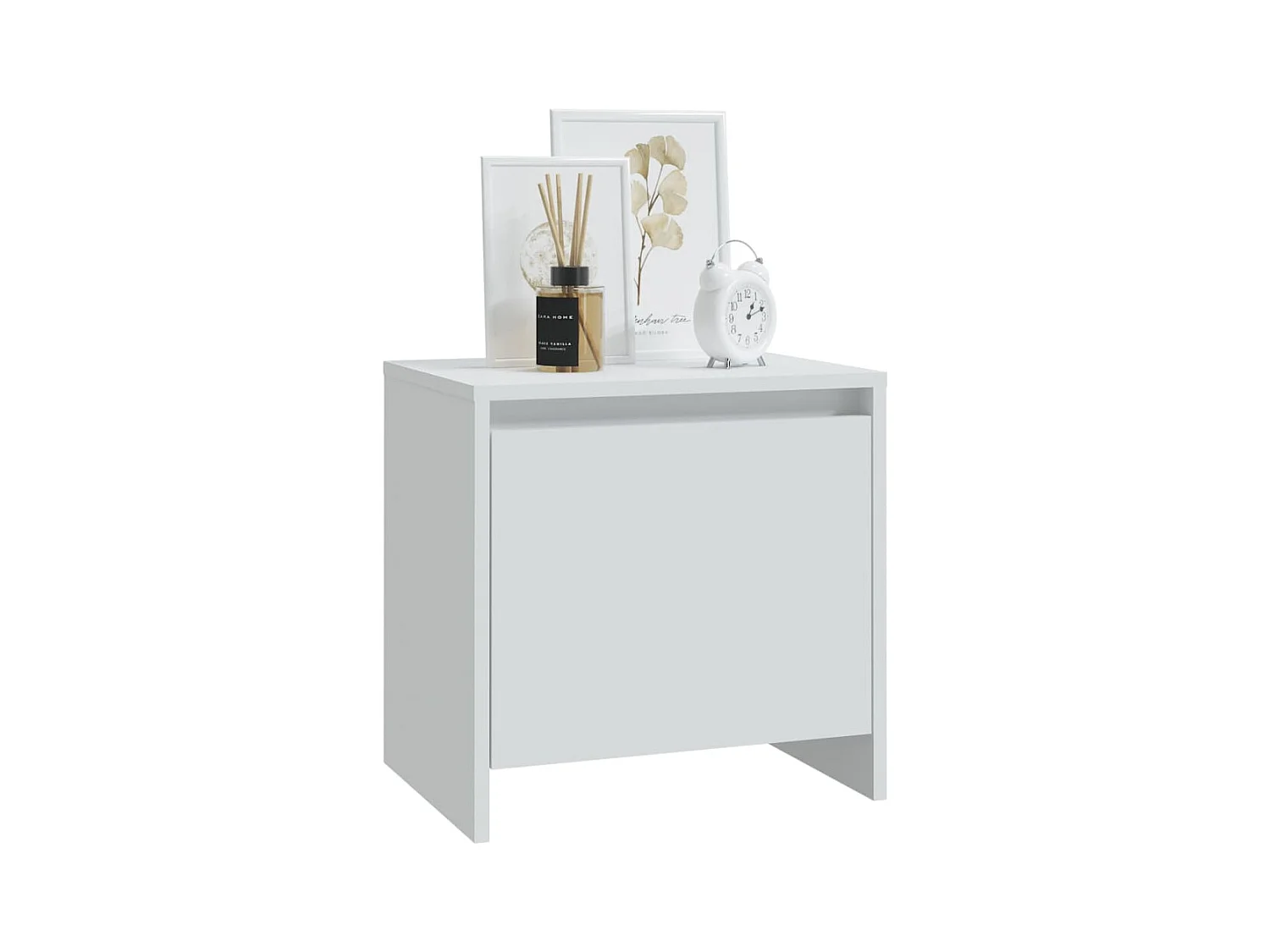 Little Rock  Table de chevet blanc 45x34x44,5 cm bois d’ingénierie