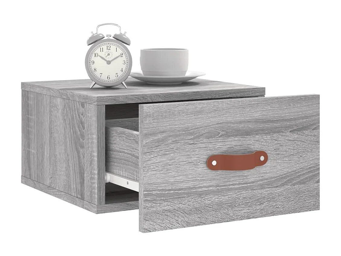 Brackettville  Tables de chevet murales 2 pcs sonoma gris 35x35x20 cm