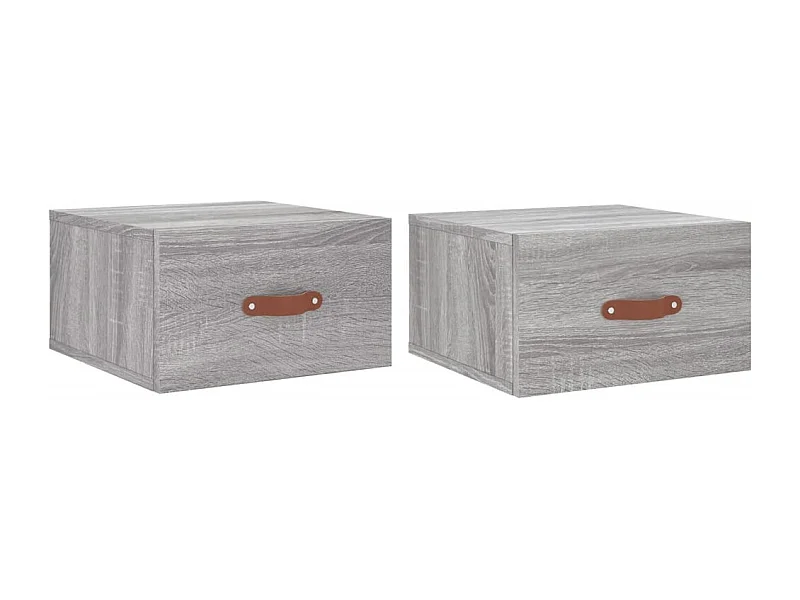 Brackettville  Tables de chevet murales 2 pcs sonoma gris 35x35x20 cm