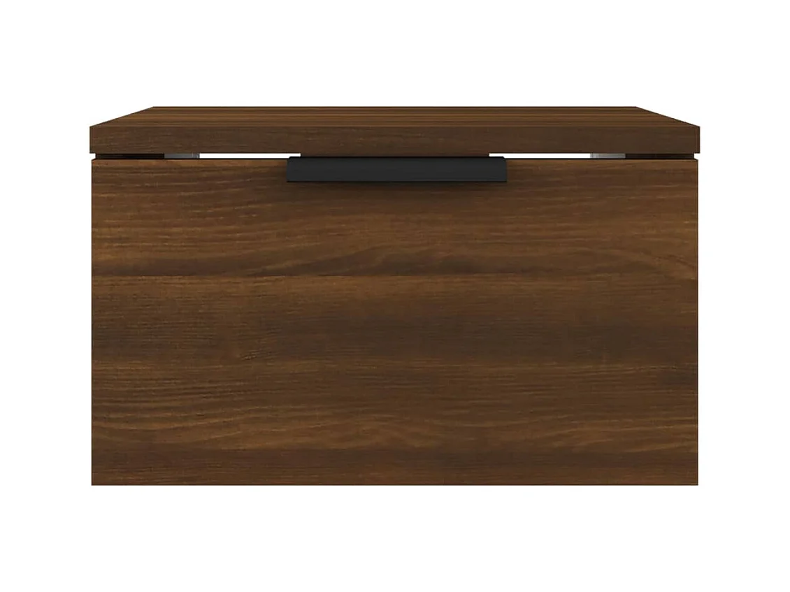 Steve James  Comodino a Muro Rovere Marrone 34x30x20 cm