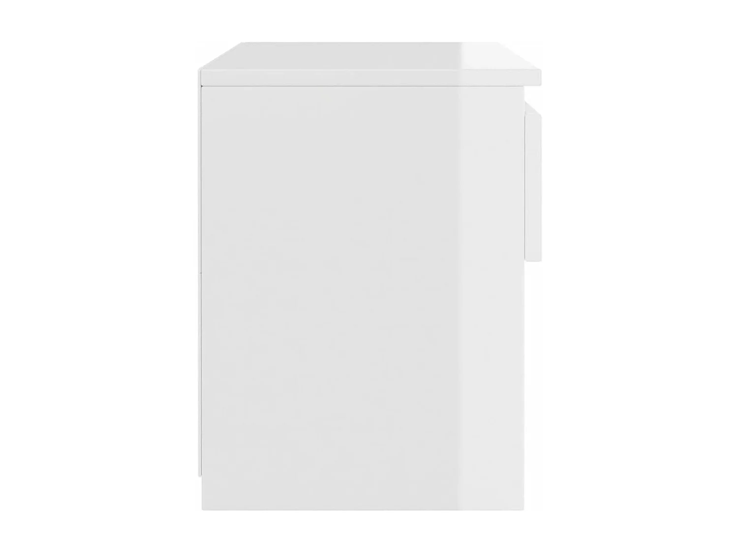 Elle  Tables de chevet 2 pcs Blanc brillant 40x30x39 cm Aggloméré