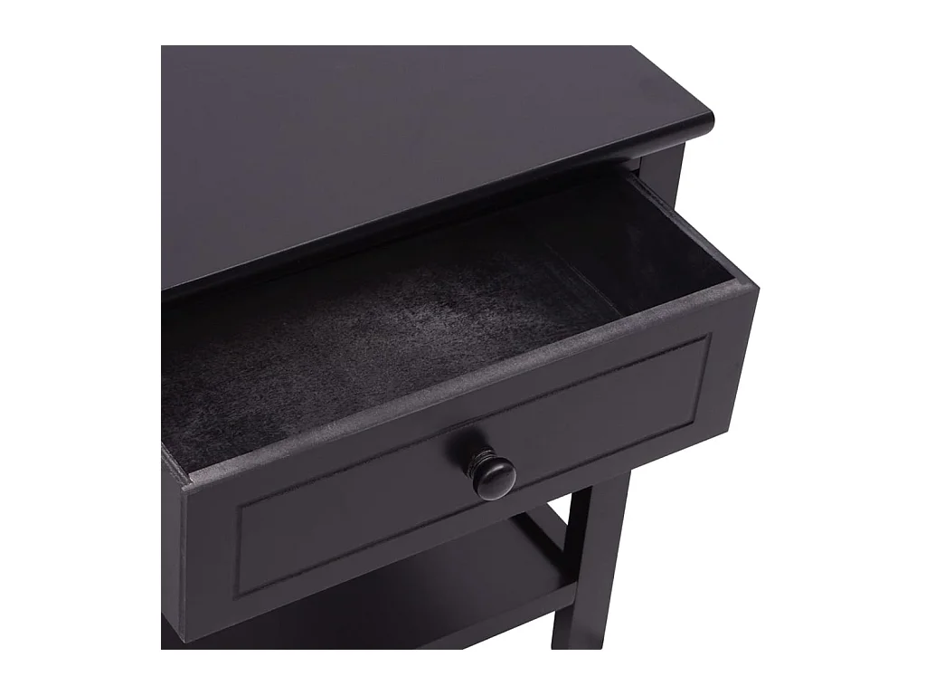 Dylana  Table de chevet 2 pcs Bois Noir