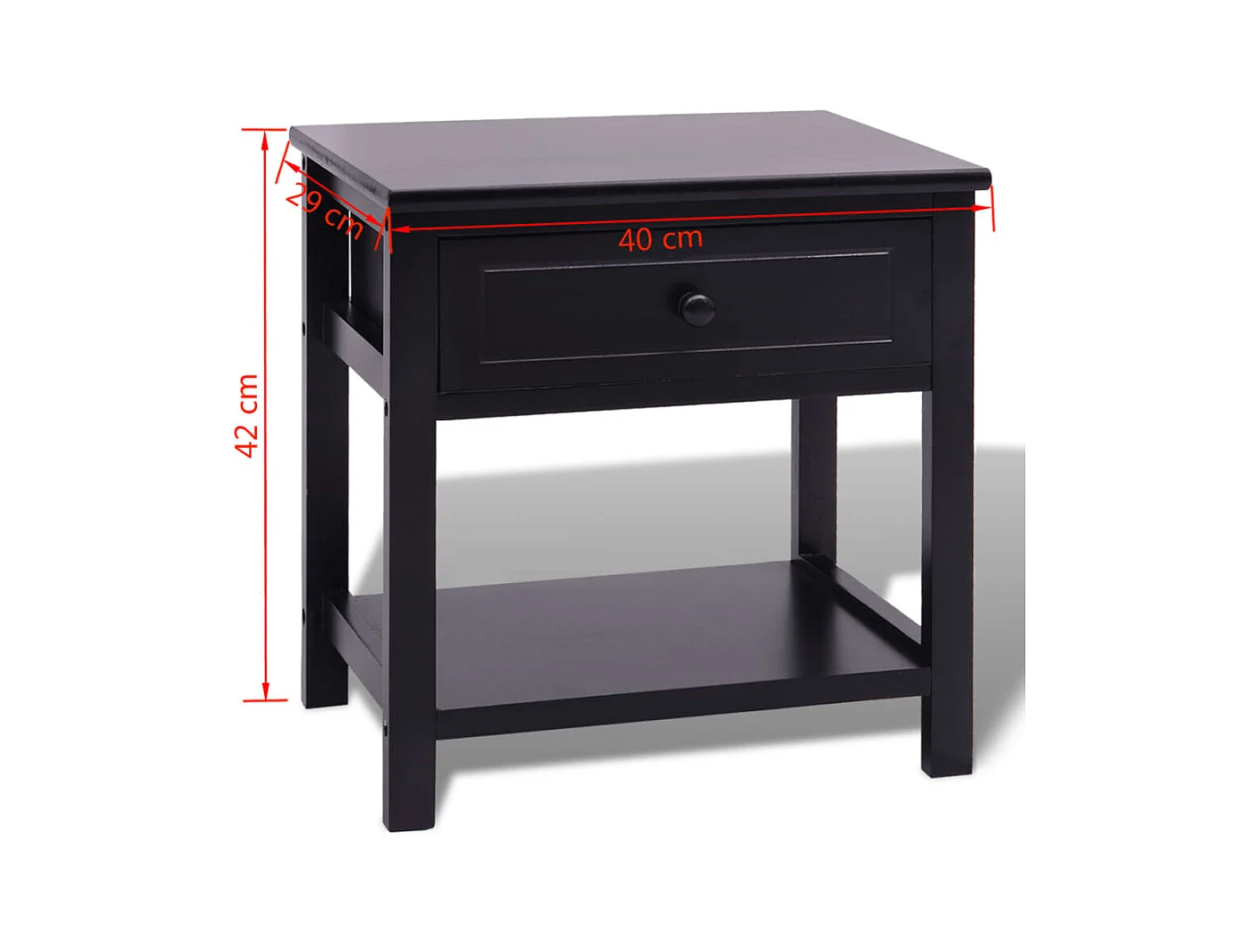 Dylana  Table de chevet 2 pcs Bois Noir