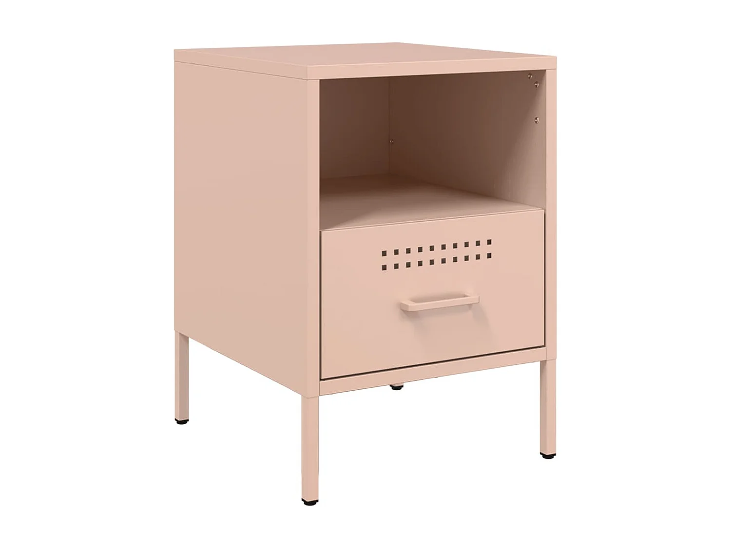 Sundby  Tables de chevet 2 pcs rose 36x39x50,5 cm acier
