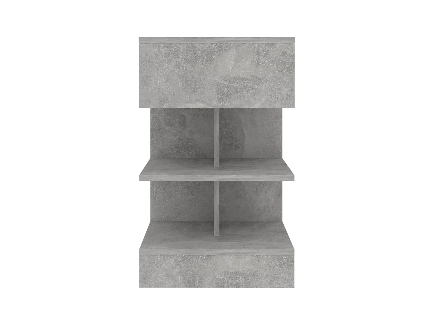 Beverly Hills  Tables de chevet 2 pcs Gris béton 40x35x65 cm