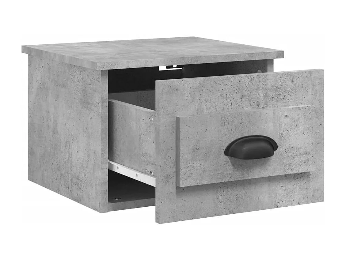 Boven-Leeuwen  Table de chevet murale gris béton 50x36x40 cm