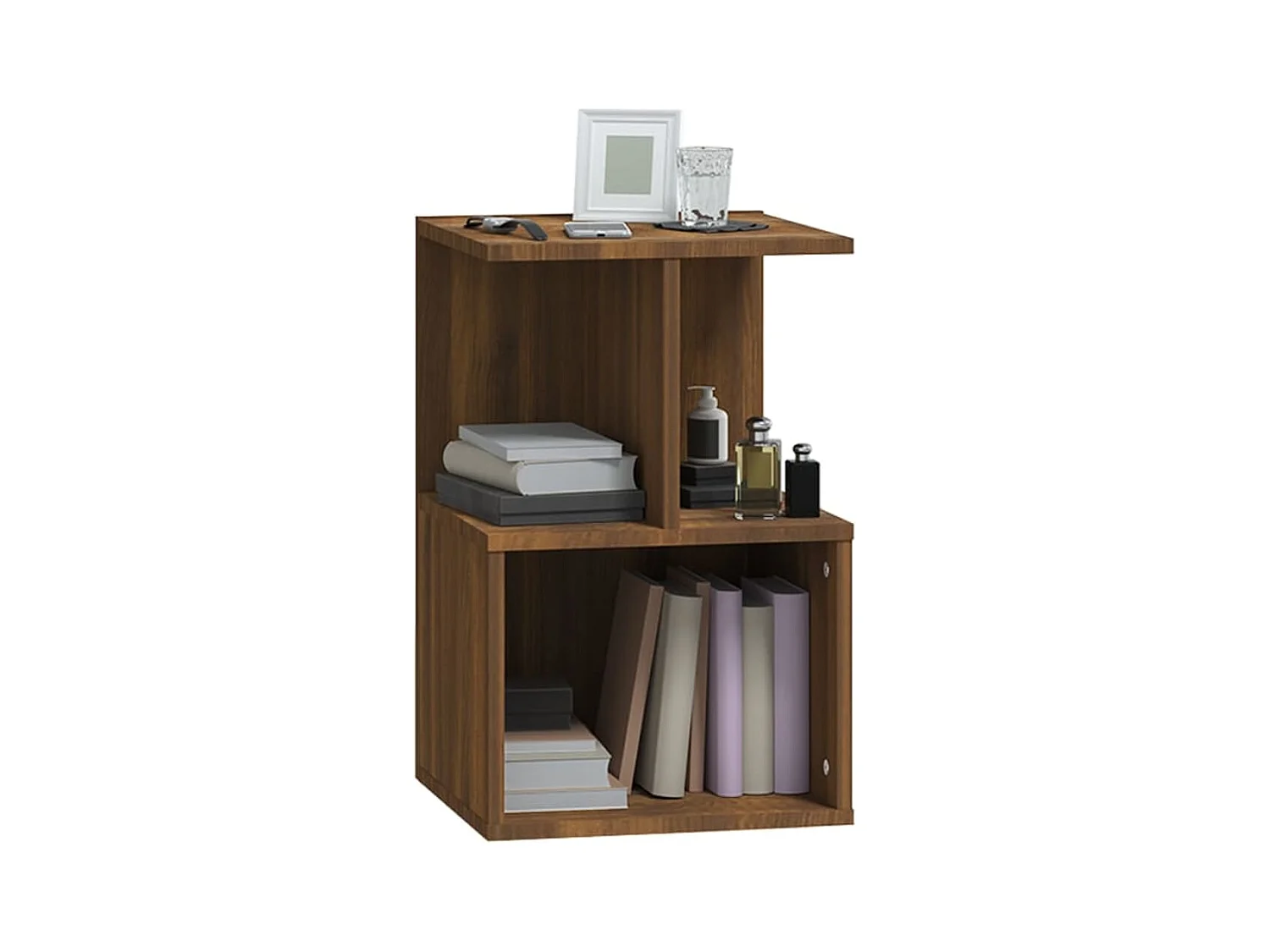 Pam  Tables de chevet 2pcs Chêne marron 35x35x55cm Bois d'ingénierie