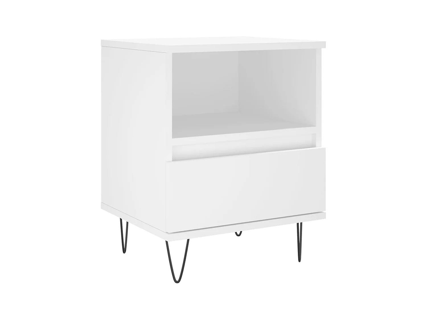 Hulst  Table de chevet Blanc 40x35x50 cm Bois d’ingénierie