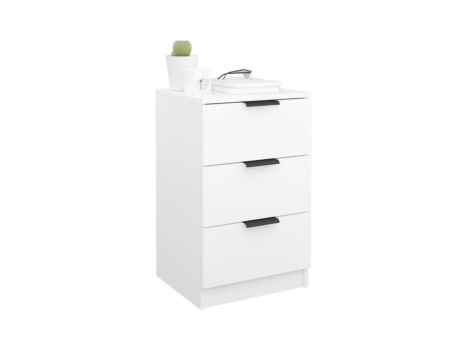 Tucson  Table de chevet Blanc 40x36x65 cm