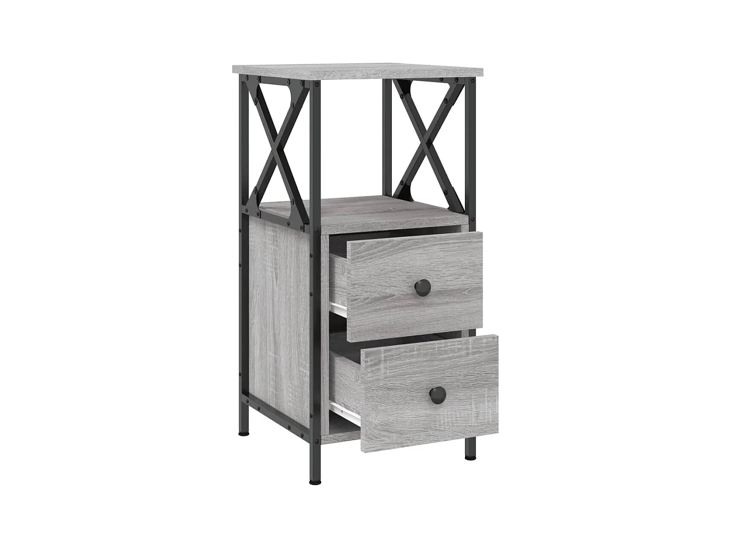 Quinn Hope  Tables de chevet 2 pcs sonoma gris 34x35,5x70cm bois ingénierie