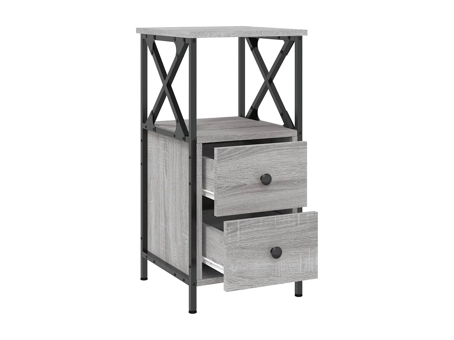 Quinn Hope  Tables de chevet 2 pcs sonoma gris 34x35,5x70cm bois ingénierie