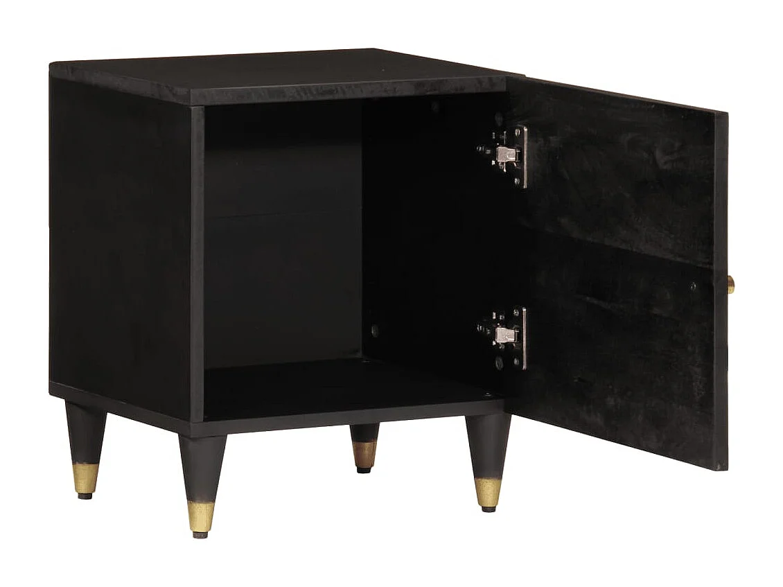 Cylene  Mesitas de noche 2 uds madera maciza de mango 40x33x46 cm